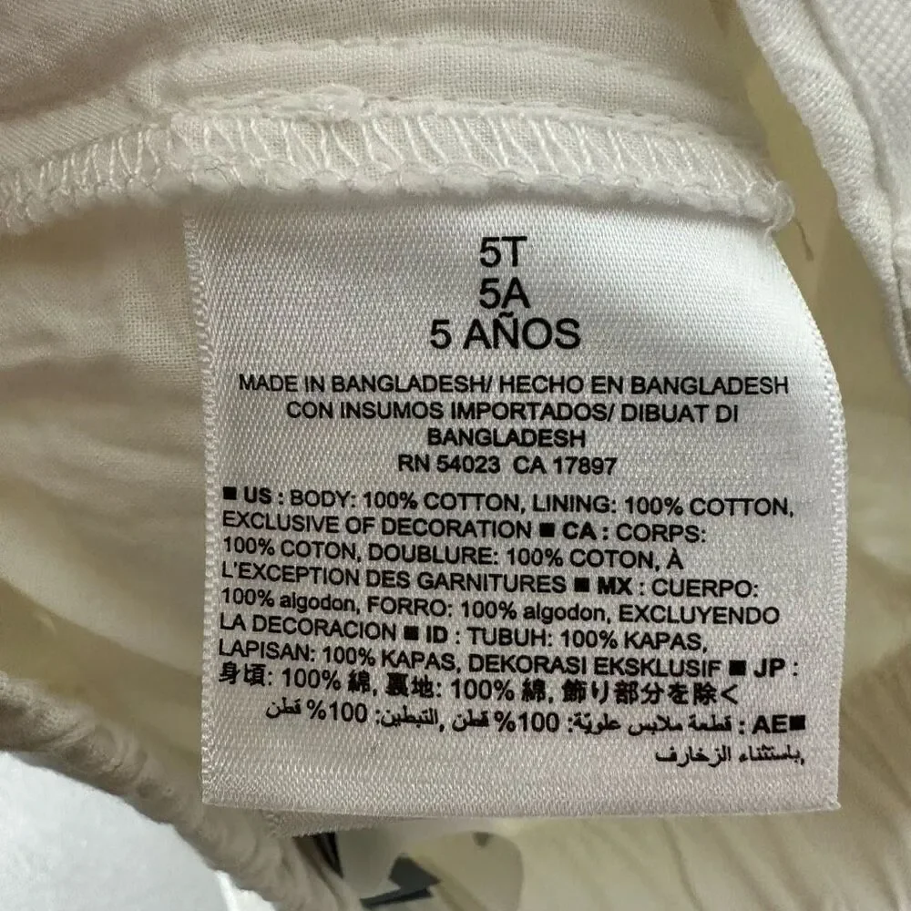 Old Navy White Tapered Pants size 5T Pen Mark